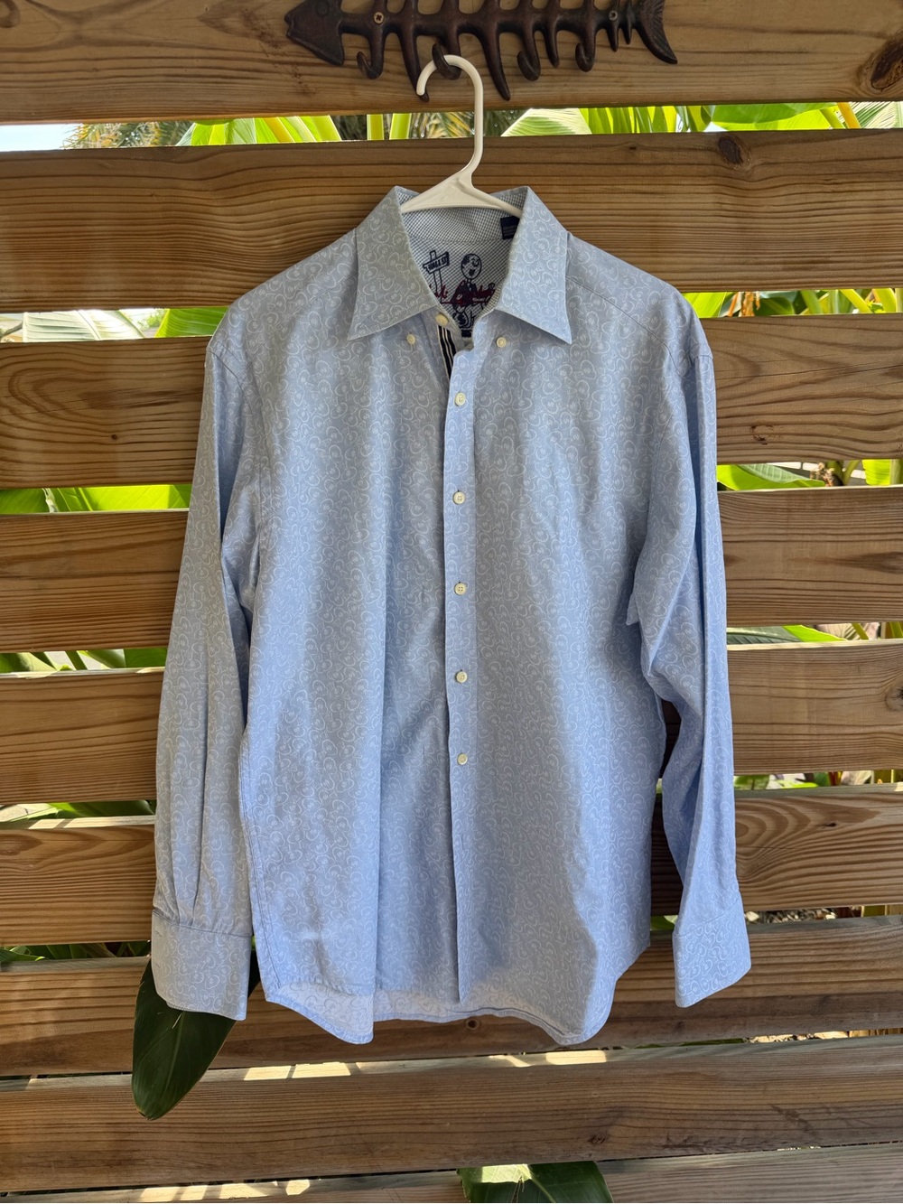 Robert Graham Light Blue Paisley Dress Shirt